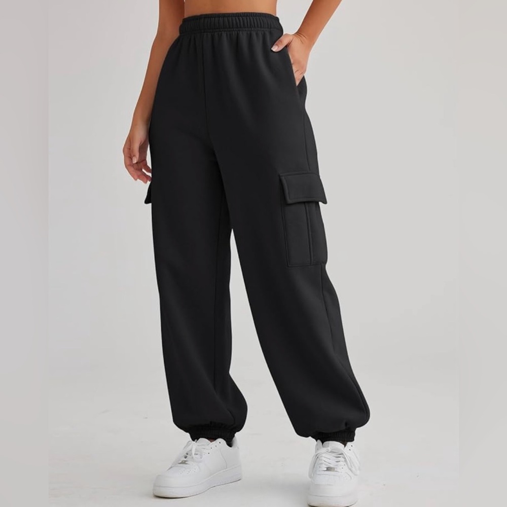 Black Cargo Jogger Pants
